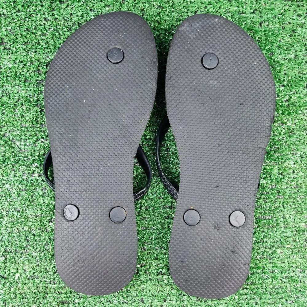 Old Navy Flip Flop Sandals Womens 8 Black Classic Thong Summer Beach Casual